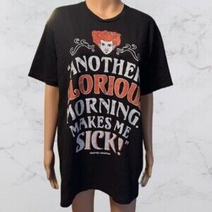 Disney Winifred Sanderson Hocus Pocus T-Shirt Large black orange white A96